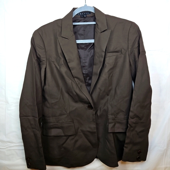Theory Jacket TailoredWomen Size 4 BrownWorkwear Party [Japan Used Fasion]